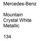 Preview: Mercedes-Benz, Mountain Crystal White Metallic, 134.